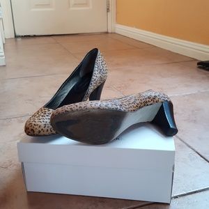 Calf Hair Leopard Pumps